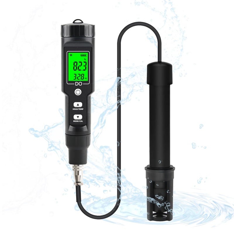 Rowyet Dissolved Oxygen Meter with ATC,Portable Dissolved Oxygen Test Kit Range 0.0-40mg/L,DO Meter with Electrode Filling Fluid,Water Test Kit for Swimming Pools,Aquarium,Fish Pond. - Image 1